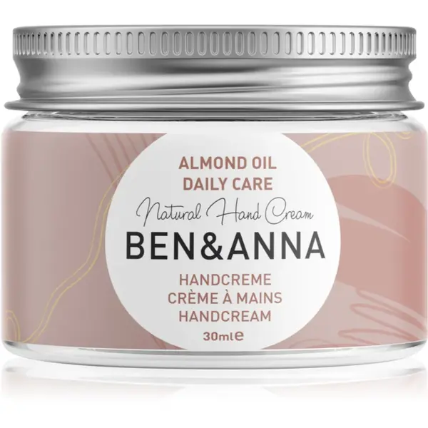 BEN&ANNA Natural Hand Cream Daily Care crema de maini cu ulei de migdale 30 ml