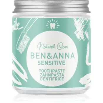 BEN&ANNA Natural Toothpaste Sensitive pastă de dinți în borcan de sticlă pentru dinti sensibili