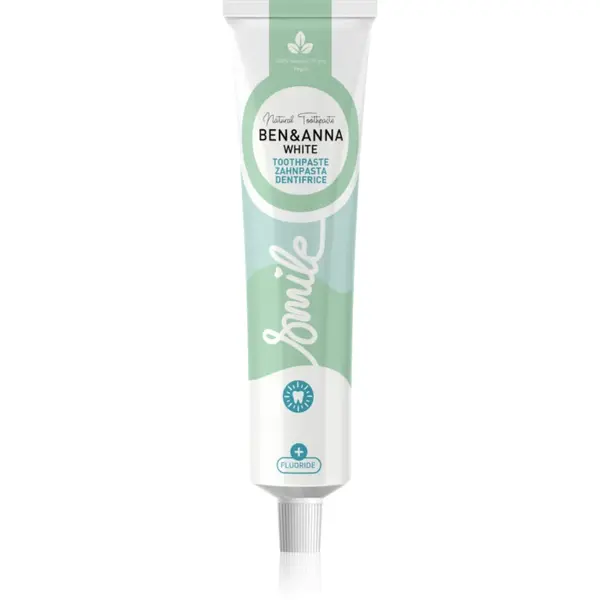 BEN&ANNA Toothpaste White pastă de dinți naturală cu flor 75 ml