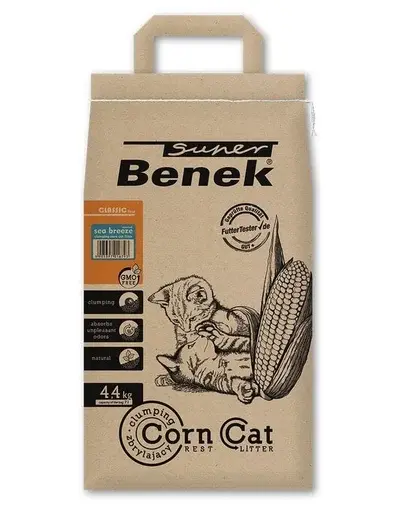 BENEK Super Corn Cat Asternut pentru litiera, miros marin 7 L