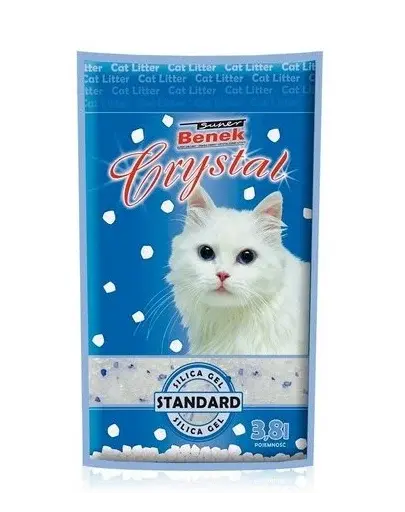 BENEK Super Crystal asternut silicagel pentru litiera 7.6 L x 2 (15.2 l)