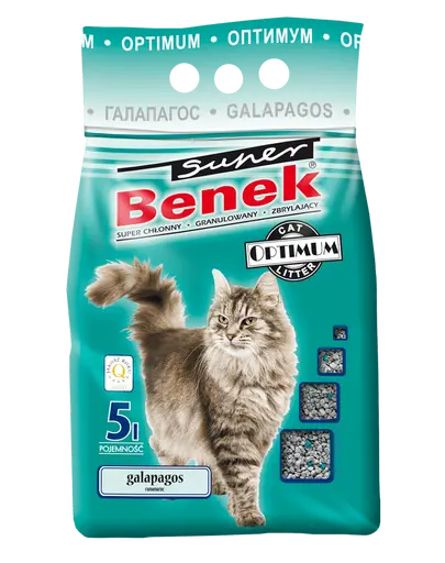BENEK Super Optimum Galapagos nisip pentru litiera 5 L