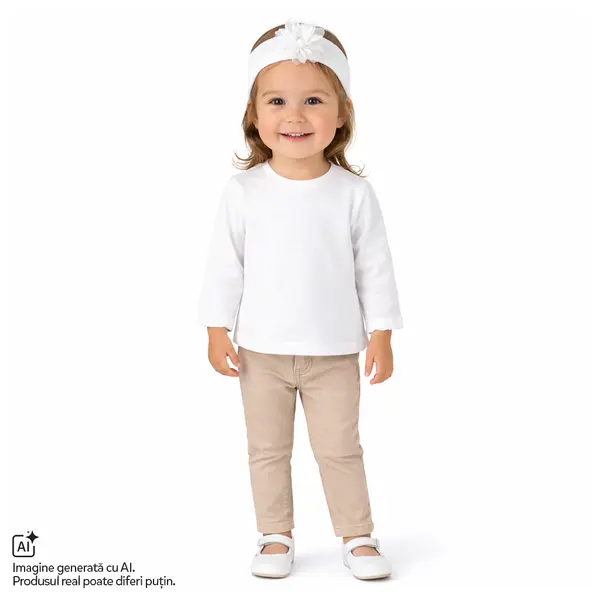 Bentita copii Chicco din jerse, Alb, 01697-70MFCO