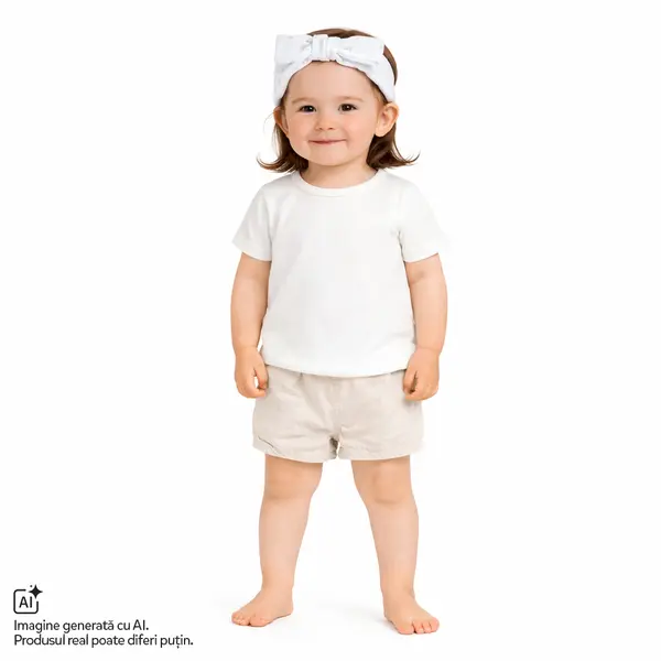 Bentita copii Chicco din jerse, Alb cu model, 01484-70MFCI
