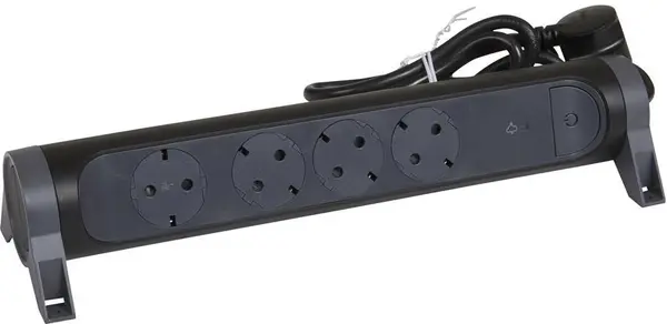 Benzi de alimentare Legrand - 694511 4x shuko, protecție, 1,5 m, negru-gri