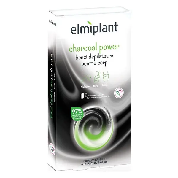 Benzi Depilatoare de Elmiplant Charcoal x 12 Bucati