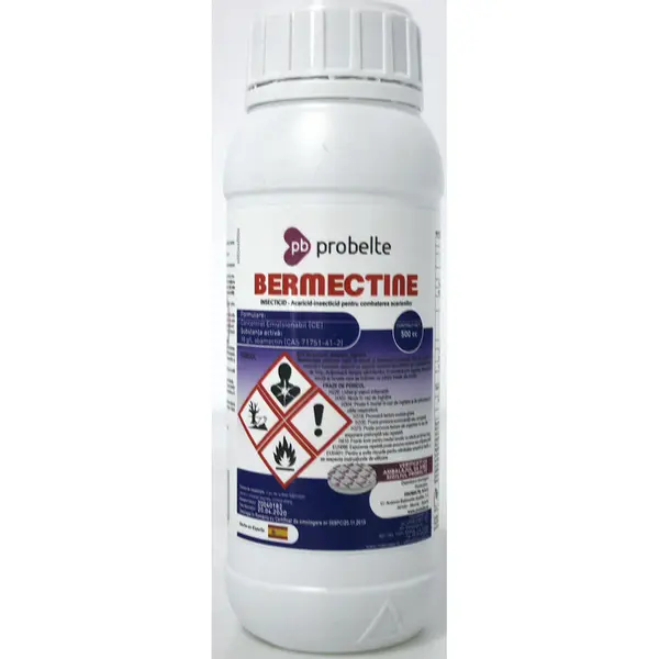 Bermectine 500 ml insecto-acaricid sistemic Probelte (vita de vie, legume, pomi, plante ornamentale, capsune, pepene, porumb, flori) - Default Title