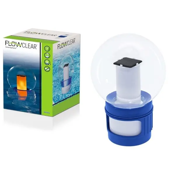 Bestway Dozator chimicale piscina Luka, capacitate 6 tablete, LED, solar, 6-8h autonomie