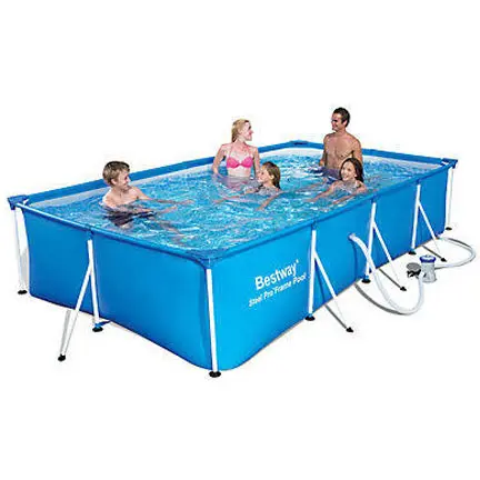 Bestway Piscina cu cadru metalic si filtru 400 x 211 x 81 cm, Bestway