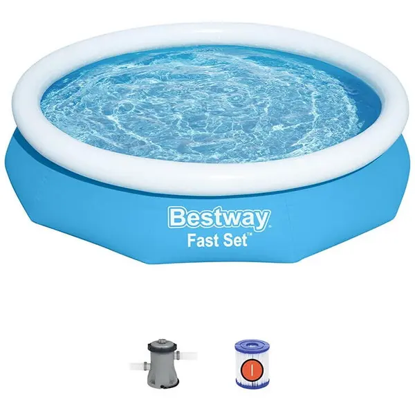 Bestway Piscina gonflabila Bestway set rapid, pompa filtrare, 3.05m x 66cm, 3200 litri