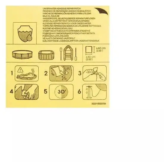 Bestway Set de 10 plasturi reparatori Bestway 62091, impermeabili, pentru material PVC, 6.5x6,5cm