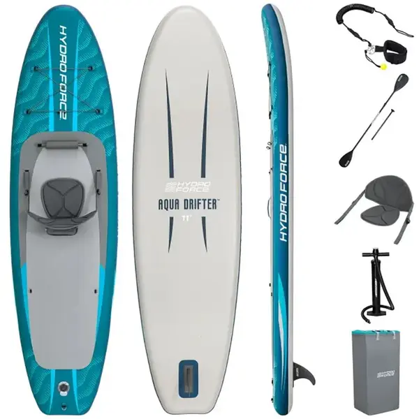 Bestway Set placa SUP Bestway Hydro-Force Aqua Drifter, 335 x 91.5 x 15 cm, pompa inclusa, padela