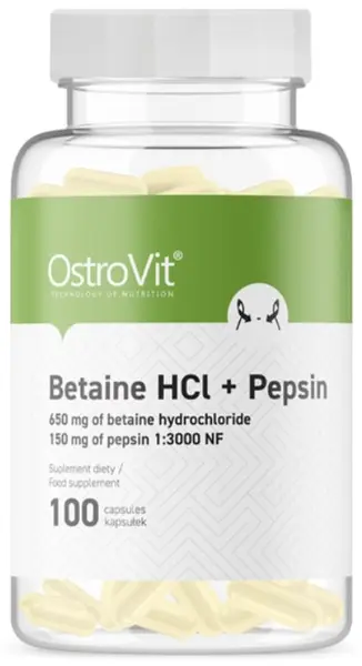 Betaine HCl + Pepsin, 100 capsule, OstroVit
