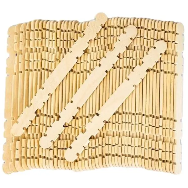 Bețe de lemn cu crestături Fandy - 120 х 10 mm, 50 buc