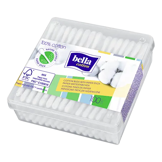 Betisoare Igienice din hartie, Bella Cotton | 100 bucati