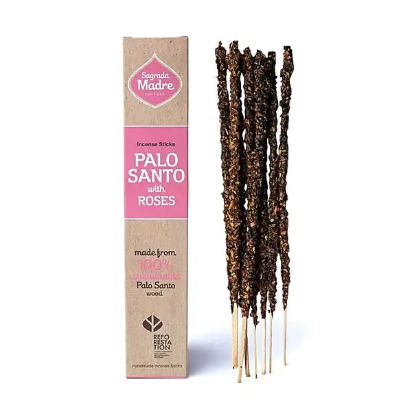 Bețișoare parfumate Palo Santo Rose 23 cm - Sagrada Madre