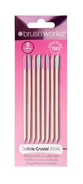 Betisoare pentru cuticule cu varf cristalizat, 8 bucati, Brushworks