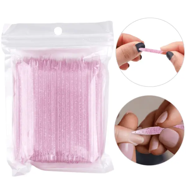 Betisoare Pentru Impins Cuticula Din PVC Set 50 Bucati- Roz - PVC50-ROZ - Everin.ro