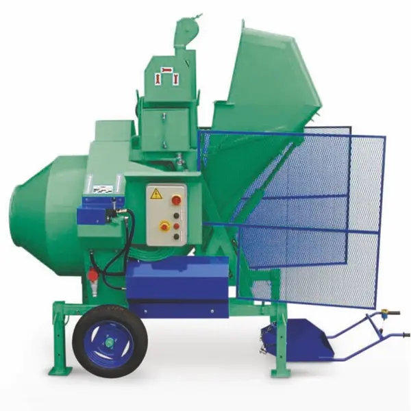 Betoniera cu automatizare BIR 750EL, motor 400V, 5,6 kW, 750 l, 17 m³/h, lopata incarcare