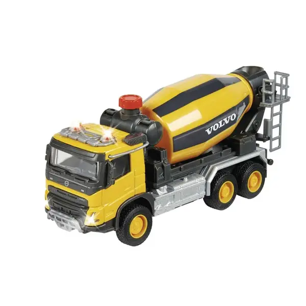 Betoniera metalica Majorette Volvo cu lumini si sunete 19 cm