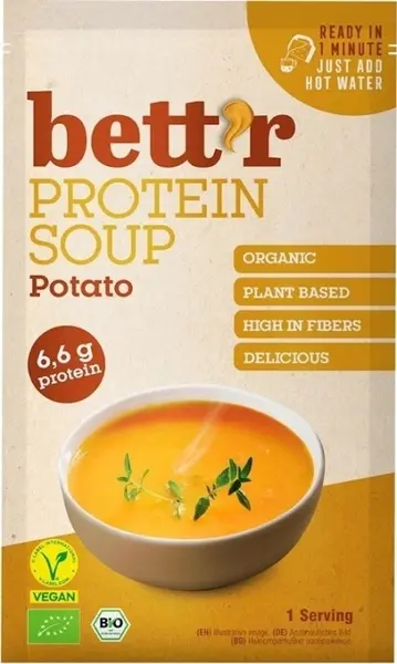 Bett'r Supă bio proteică, cartof, 30 g