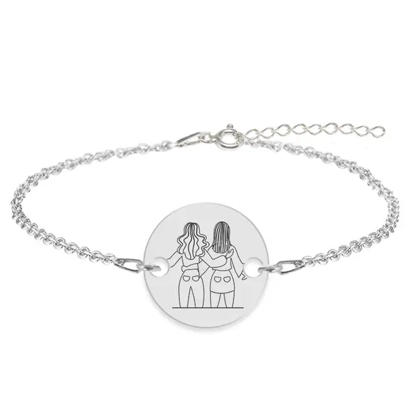 BFF - Bratara personalizata pentru cei mai buni prieteni din argint 925