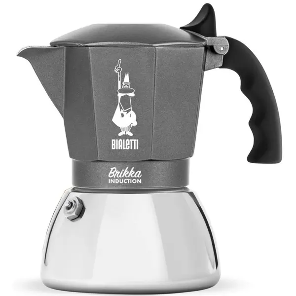 Bialetti Coffee maker BIALETTI BRIKKA INDUCTION 4TZ 180 ml Anthracite, Silver