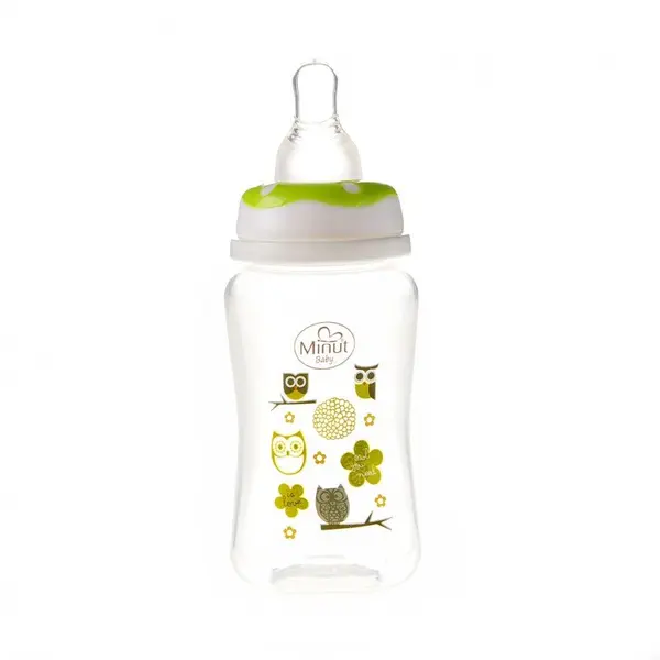 Biberon 125 ml si tetina silicon 0+ verde