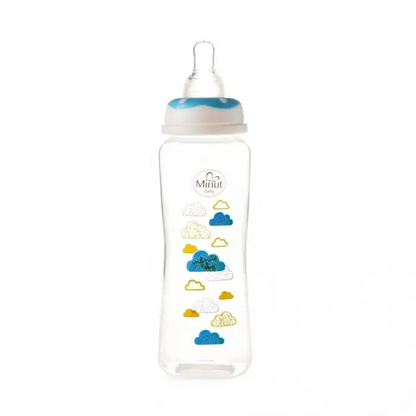 Biberon 250 ml si tetina silicon 3+ bleu