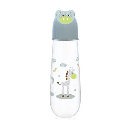Biberon Animals Lorelli, 250 ml, capac decorat, 0 luni+, Mint Green