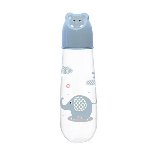 Biberon Animals Lorelli, 250 ml, capac decorat, 0 luni+, Moonlight Blue