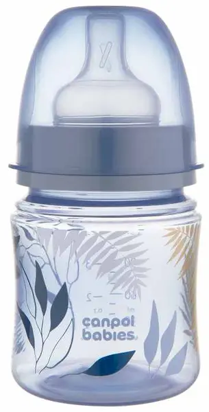 Biberon anti-colici pentru bebeluși Canpol Easy Start - Gold, 120 ml, albastru