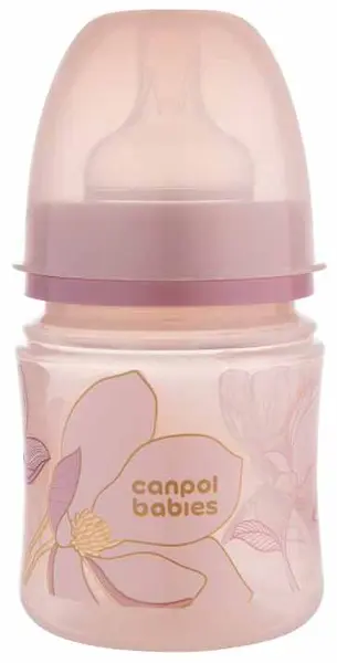 Biberon anti-colici pentru bebeluși Canpol - Easy Start, Gold, 120 ml, roz