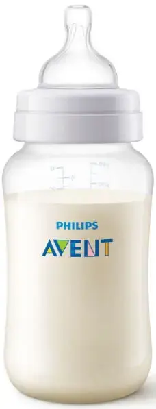 Biberon anti-colici Philips Avent SCF816/17, Tetina cu debit mediu, 330 ml (Alb)