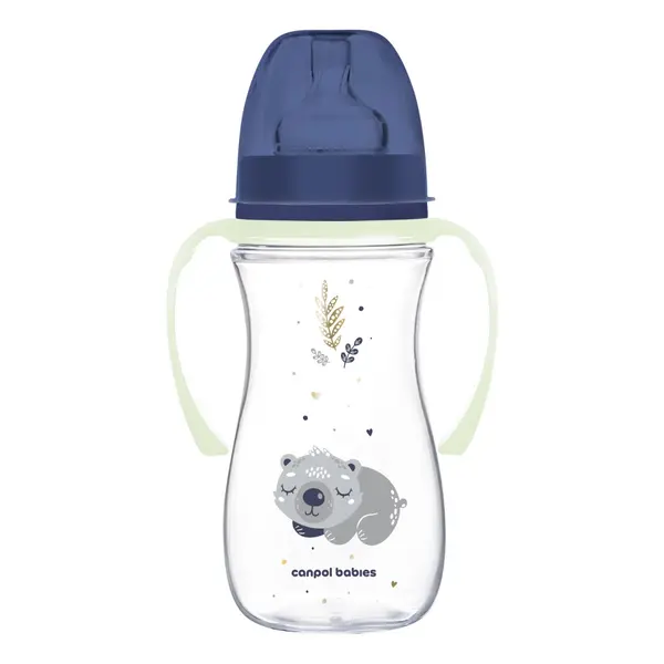 Biberon anticolici cu gat larg Sleepy Koala 35/238_BLU, 300ml, Canpol babies