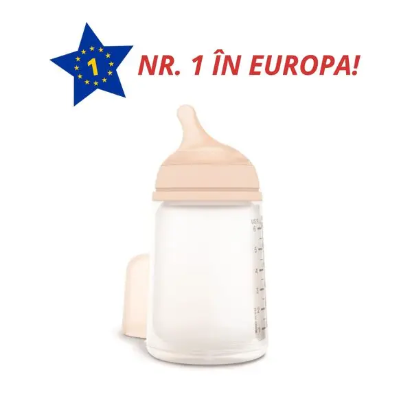 BIBERON ANTICOLICI ZERO 270ML TETINA SILICON FLUX MEDIU 3188416 188416