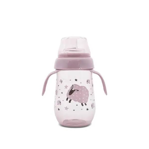 Biberon anticurgere cu toarte si gat larg, 6 luni+, 250 ml, My Friend, Mellow Rose