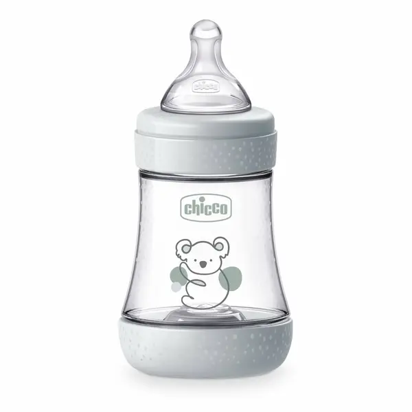 Biberon Chicco Perfect5 150ml, biofunctional, anti-colici, tetina silicon, flux lent, unisex, 0luni