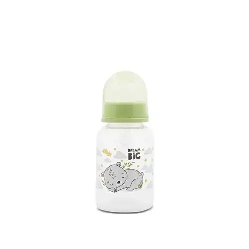 Biberon cu capac Lorelli Fresh Green, 0 luni+, 125 ml