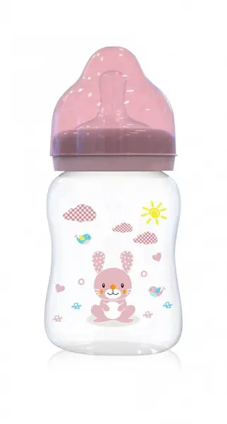 Biberon cu gat larg 0 luni+ 250 ml Blush Pink