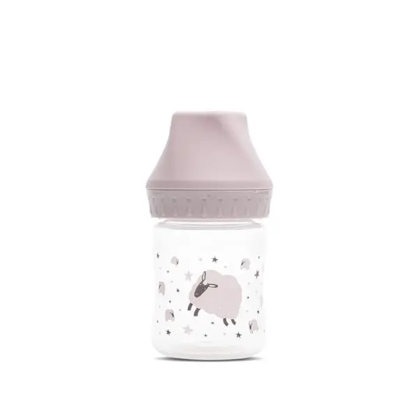 Biberon cu gat larg My Friend tetina moale din silicon 0 luni+ 125 ml Mellow Rose