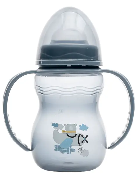 Biberon cu mânere Lorelli My Friend - 250 ml, Cameo Blue