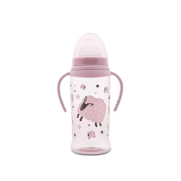 Biberon cu manere Lorelli My Friend 350 ml Mellow Rose