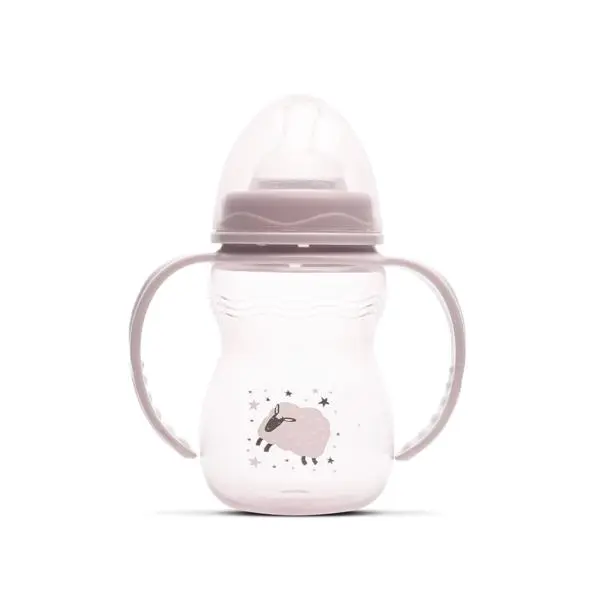 Biberon cu manere My Friend tetina moale din silicon 0 luni+ 250 ml Mellow Rose