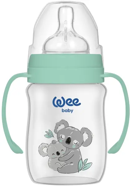 Biberon cu mânere Wee Baby - Safari, PP, 150 ml, koala