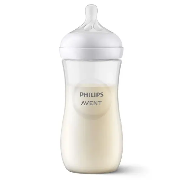 Biberon cu tetina din silicon Avent Natural Response 3.0 330 ml 3+