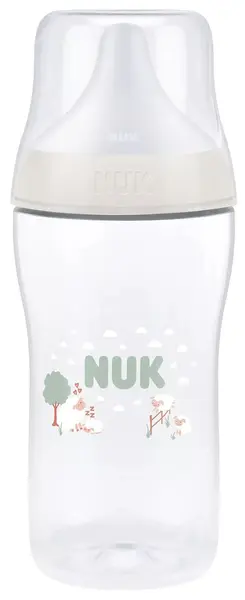Biberon cu tetină din silicon NUK Perfect Match - 260 ml, mărimea M, 3 luni+, oaie, verde
