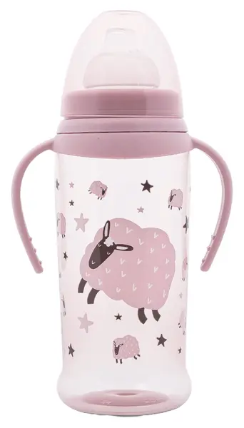 Biberon cu vârf moale Lorelli My Friend - 350 ml, Mellow Rose