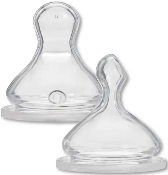 Biberon din silicon pentru ceai Baby Nova - Orificiu S, mărimea 2, 2 bucăți
