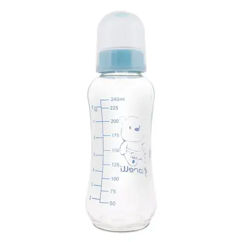 Biberon din sticla Lorelli Moonlight Blue, 240 ml